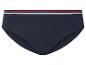 Donkerblauwe slips met contrasterende band.