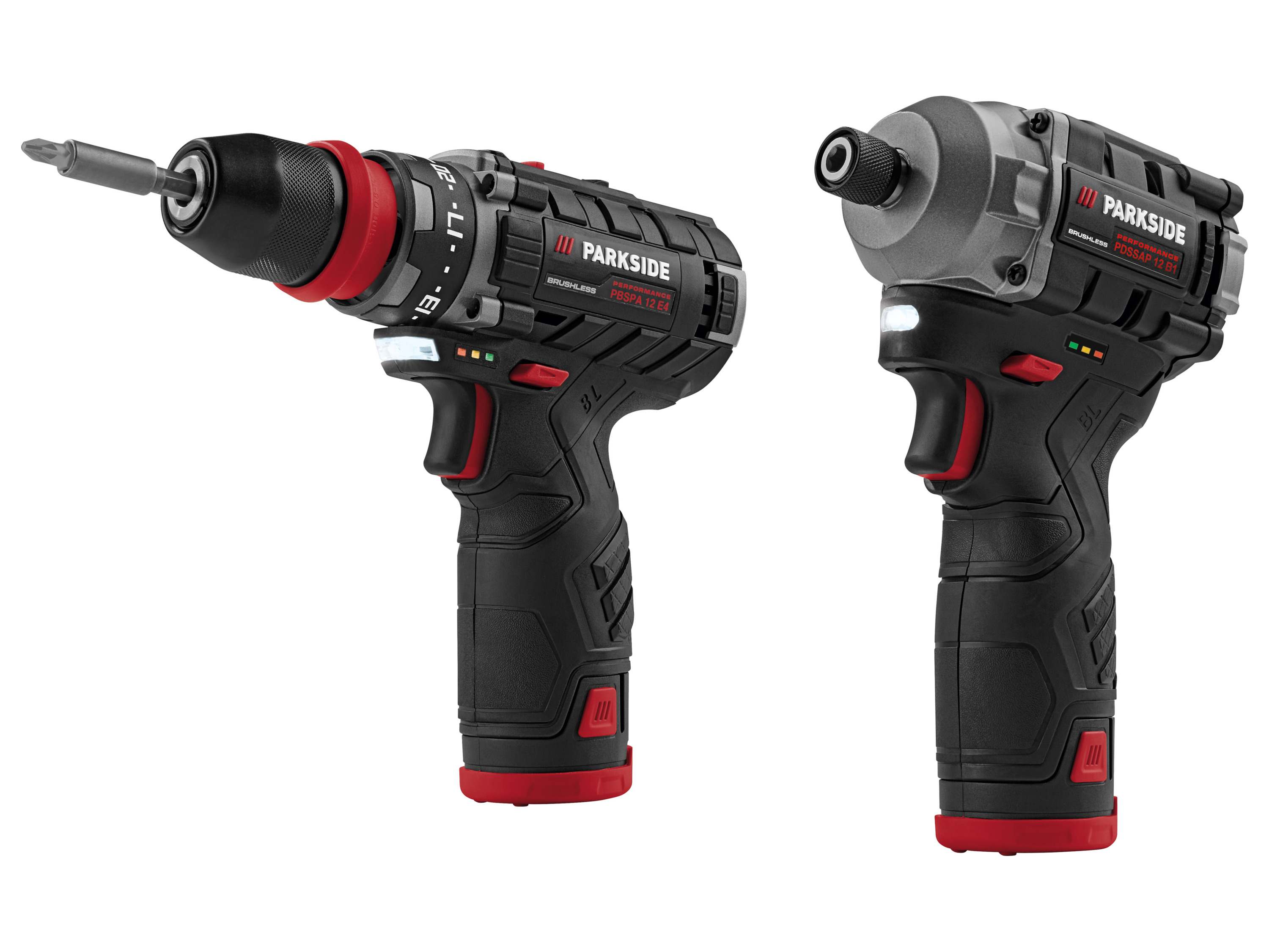 PARKSIDE PERFORMANCE Accu-schroefboormachine en -slagschroevendraaier 12 V met accu&apos;s en lader afbeelding