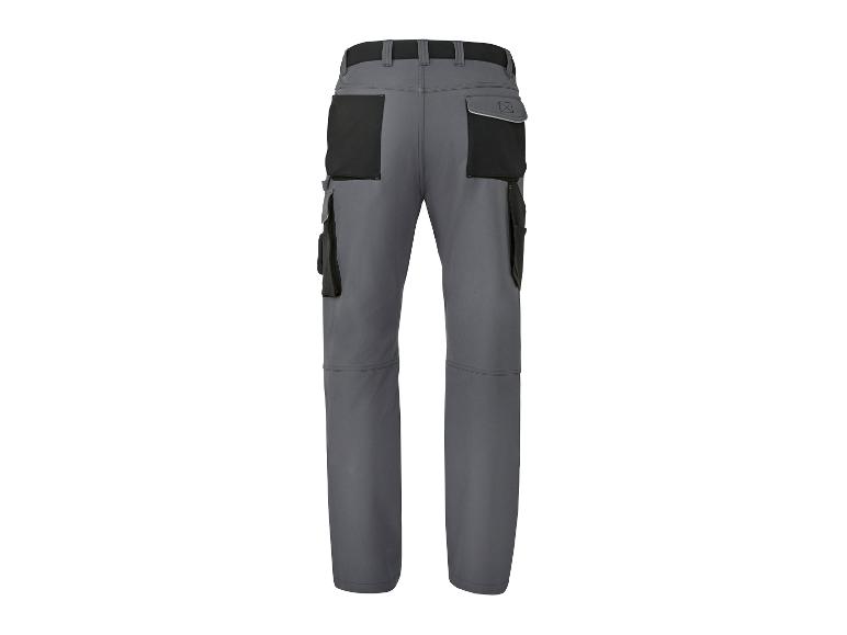 Grijze werkbroek met zijzakken en zwarte details