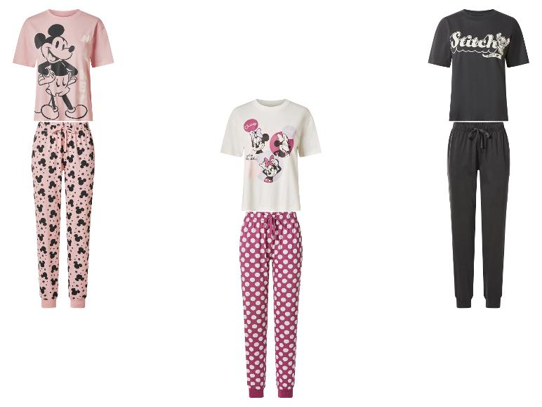 Pyjamasets met Disney-figuren Mickey Mouse, Minnie Mouse en Stitch.