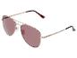 Aviator zonnebril met roze getinte glazen en schildpadpootjes.