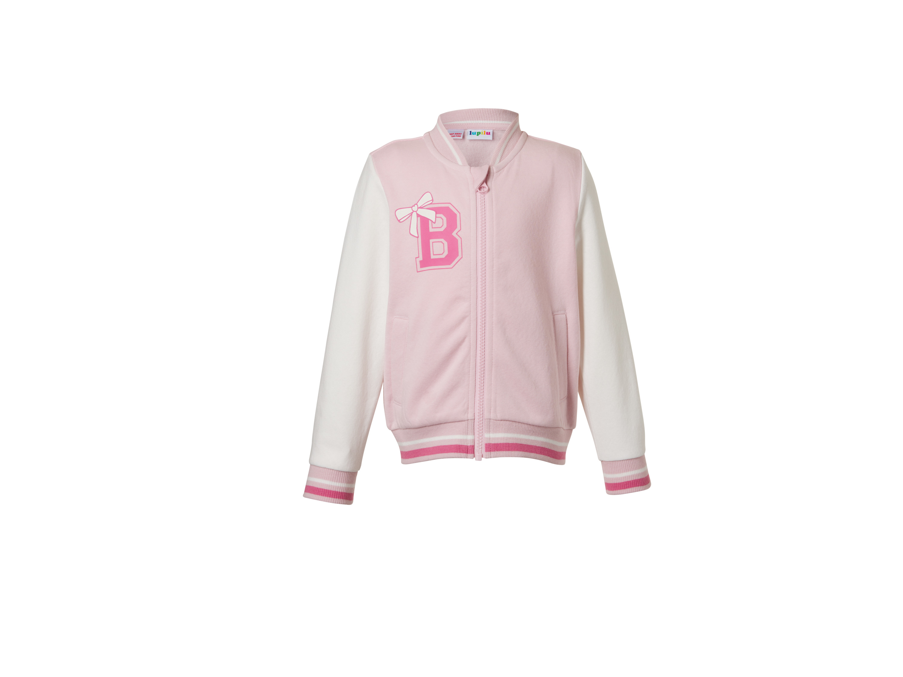 LUPILU kindercollegejack, kinder collegejack (Roze, 98/104)