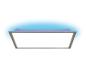 Rechthoekige LED plafondlamp met wit frame en blauwe achtergrondverlichting