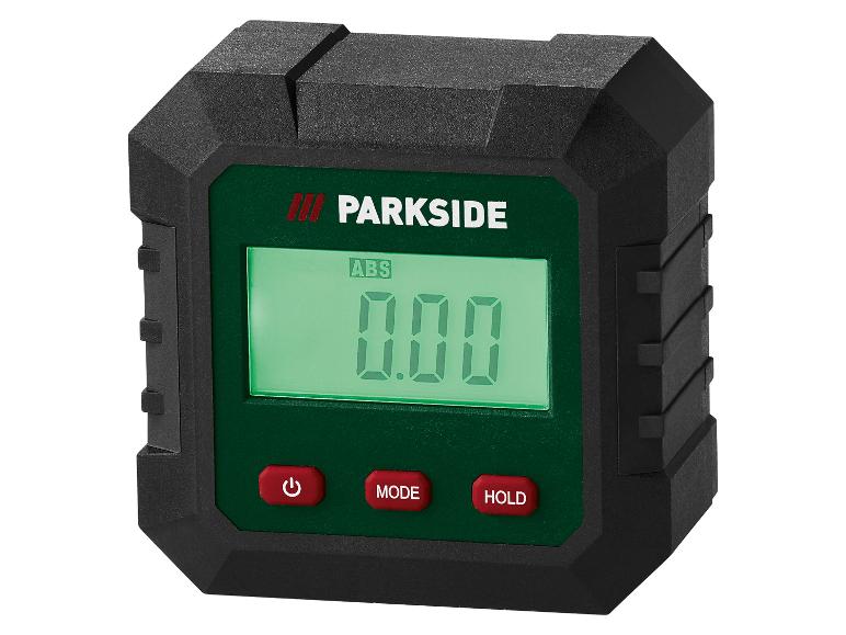 Parkside digitale waterpas met LCD-scherm en rode knoppen