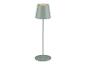 Design staande lamp, licht grijsgroene kleur.