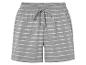 Grijze gestreepte shorts met koord.