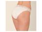 Beige damesonderbroek met kanten afwerking, achteraanzicht.