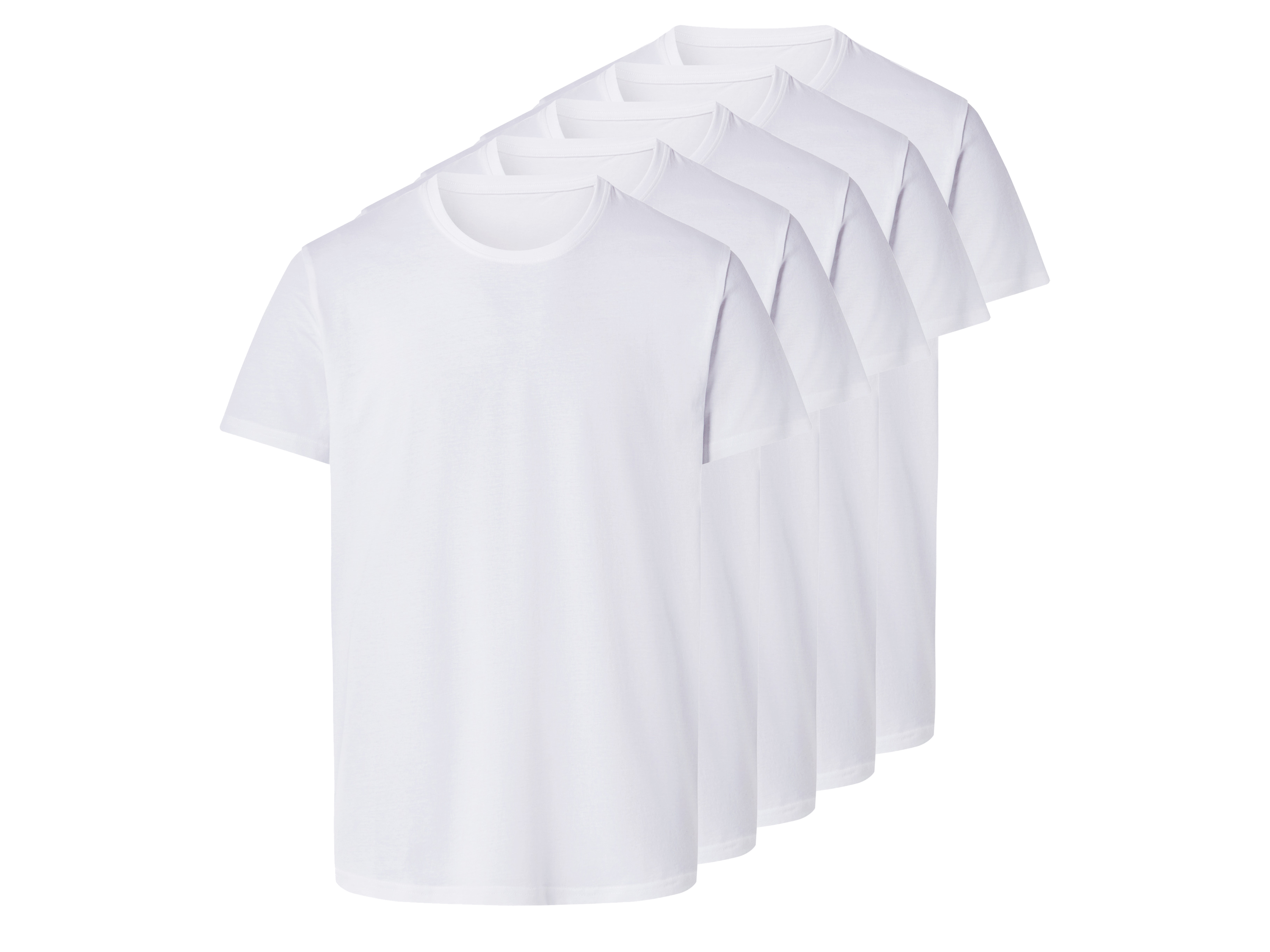 esmara Men Set van 5 heren T-shirts (Wit, L)