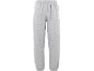 Lichtgrijze fleece joggingbroek met elastische tailleband en boorden.