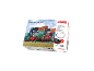 Digitale startset met locomotief en rails, met een bouwplaats thema.
