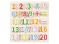 Houten puzzel met genummerde stukjes van 1 tot 20.
