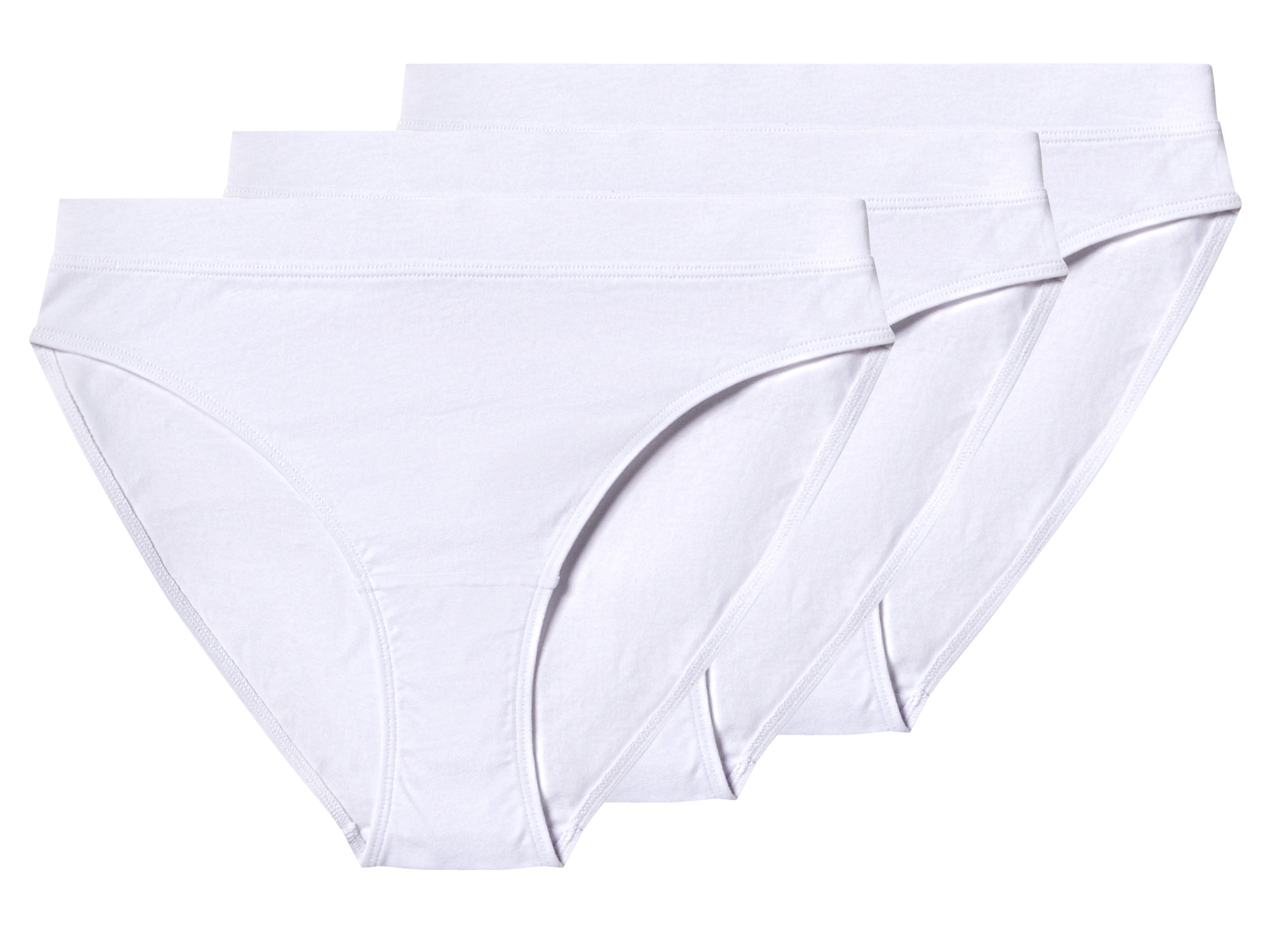 esmara Set van 3 dames onderbroeken (Wit, XS (32/34))