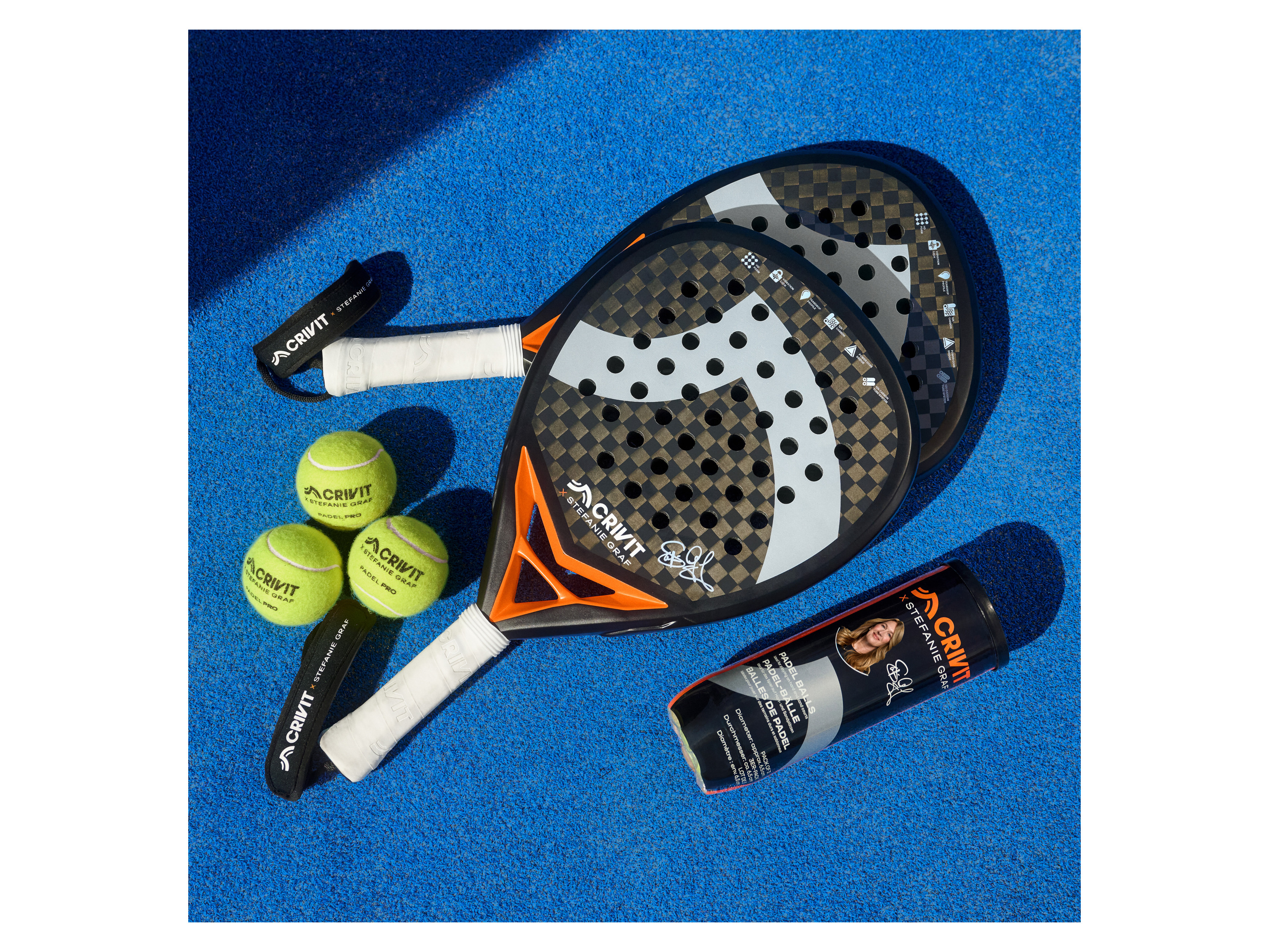 CRIVIT Padelracket 12K Carbon PRO - Stefanie Graf - 10