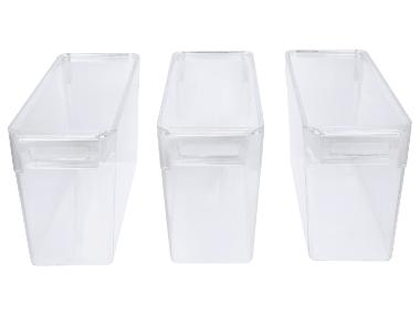 SILVERCREST® Koelkastorganizers met deksel - 3 bakjes - 3,2 L