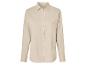 Beige overhemd met lange mouwen.