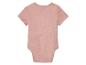Roze baby romper van mousseline.
