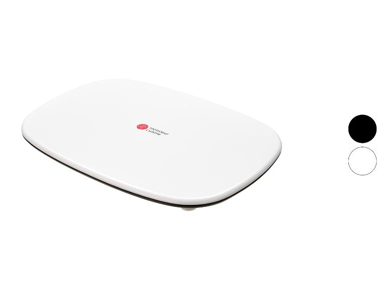 Wit Monsieur Cuisine serveerplateau met rood logo, zwarte en witte kleuropties.