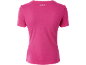Roze dames T-shirt met korte mouwen en logo op de rug