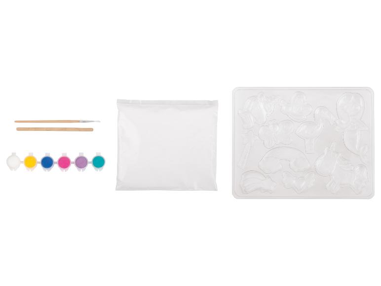 Unicorn-vorm, verf en poeder voor knutselen.