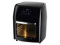 Een zwarte Gourmetmaxx airfryer met een digitaal display.