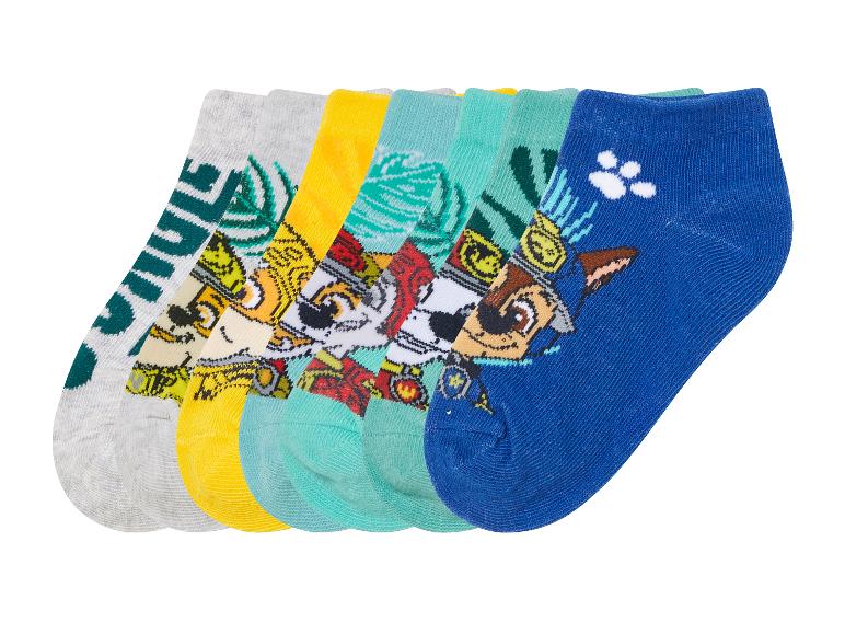 Set Paw Patrol kindersokken: kleurrijke designs en personages.