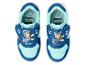 Kindersneakers met stripfiguur, in blauw en mintgroen.