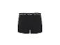 Zwarte herenboxershort met witte tekst op de tailleband.
