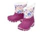 Kinderwinterlaarzen met bloemenpatroon en fuchsia zool