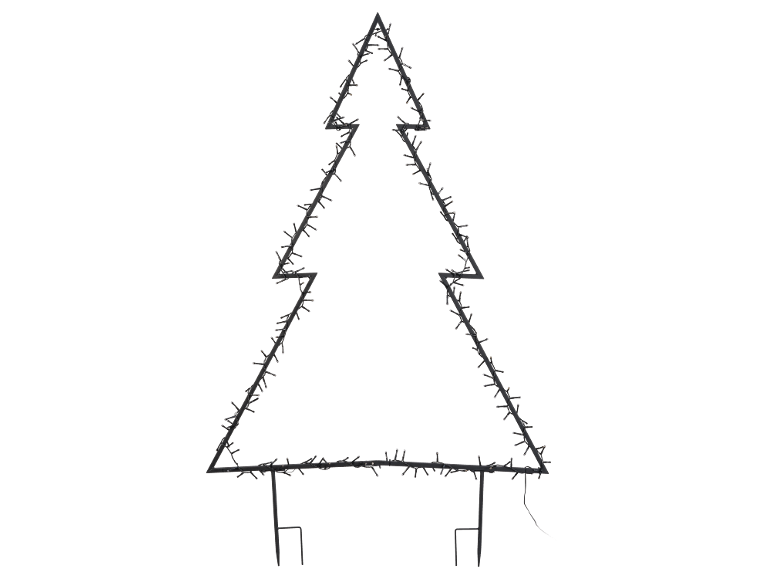 Kerstboom silhouet met verlichting, voor buitendecoratie