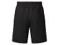 Zwarte sportshorts voor heren met elastische tailleband, achteraanzicht.