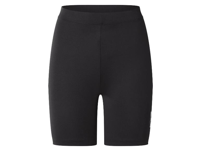 Zwarte damesfietsbroek met hoge taille