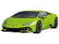 Neon groen 3D-puzzel Lamborghini Huracán EVO
