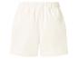 Dames off-white shorts met elastische tailleband en achterzakken.