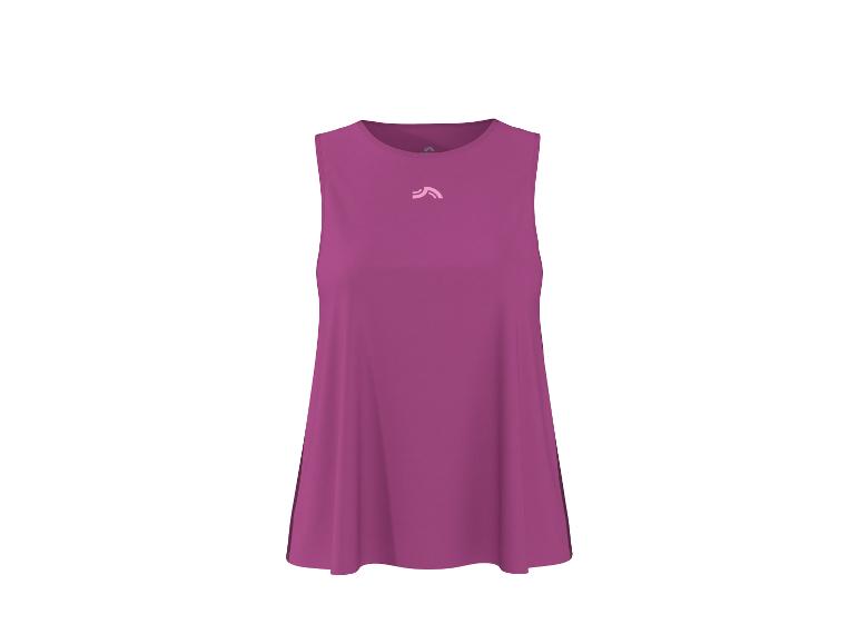 Fuchsia dames sporttop met logo.