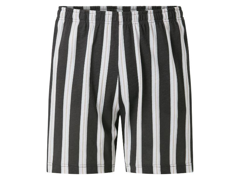 Gestreepte pyjama short.