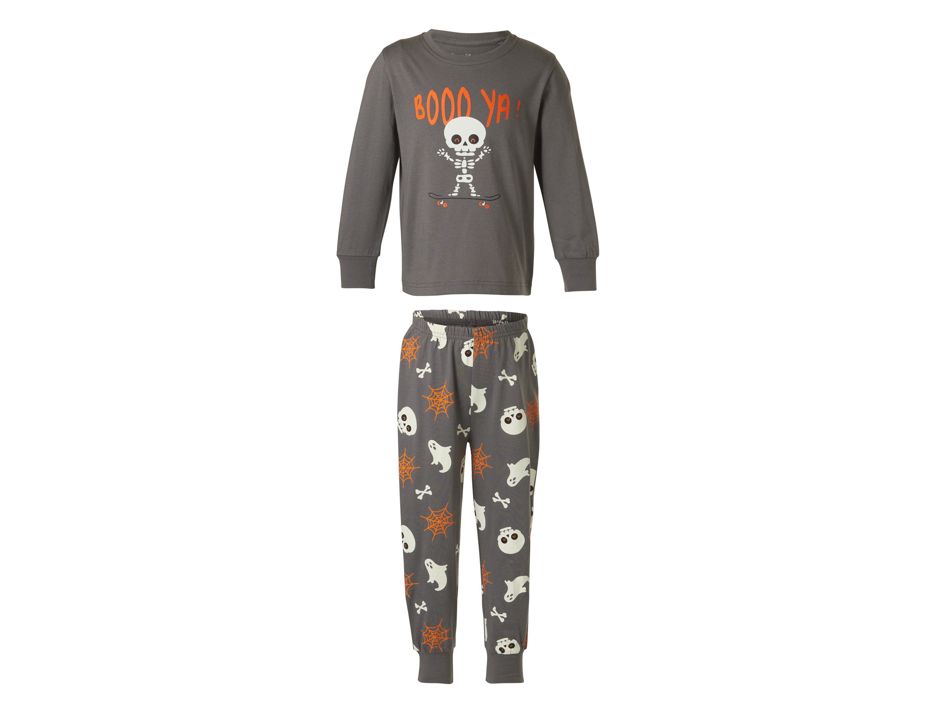 Kinder pyjama, Halloween (110/116, Grijs)