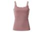 Roze geribbelde camisole met kanten rand