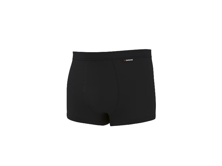 Zwarte herenboxershort met elastische tailleband en stikseldetails.