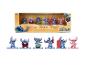 Set Disney Stitch metalen figuren, inclusief Stitch, Ukulele Stitch, Rode Pak Stitch, Surfing Stitch, Dansende Stitch en Angel.