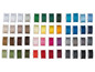 Assortiment spoelen met garen in diverse kleuren