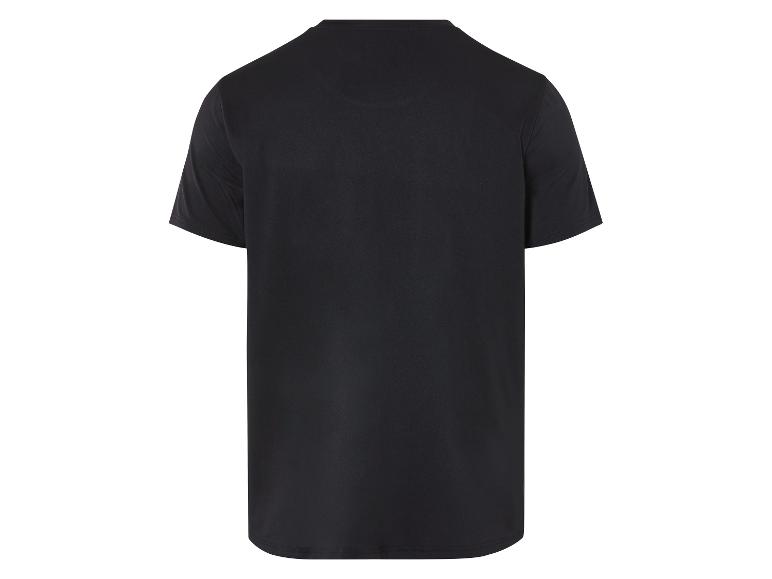 Zwart t-shirt met korte mouwen.