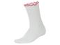 Witte sok met rode rand.