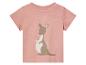 Roze baby t-shirt met kangoeroe print en tekst "family love".