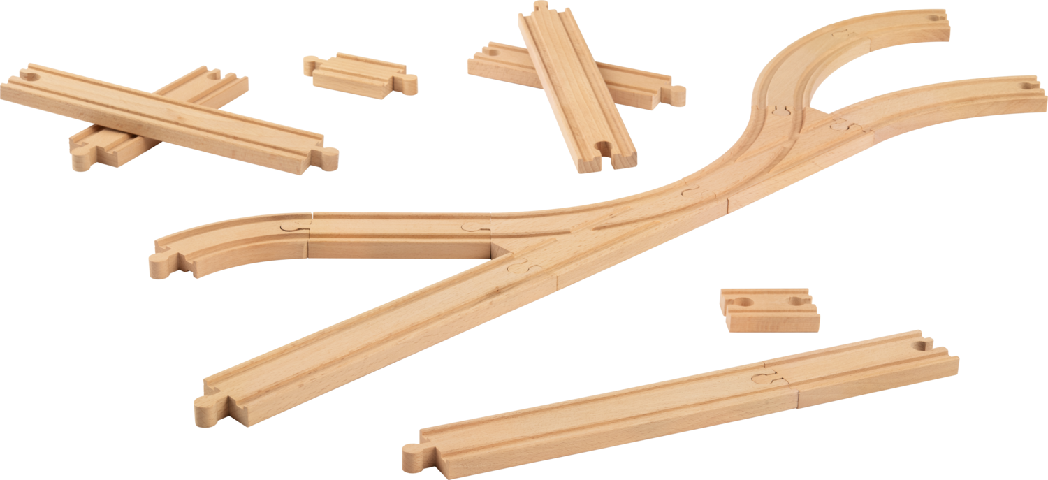 LUPILU Houten treinbaanset (Railset)