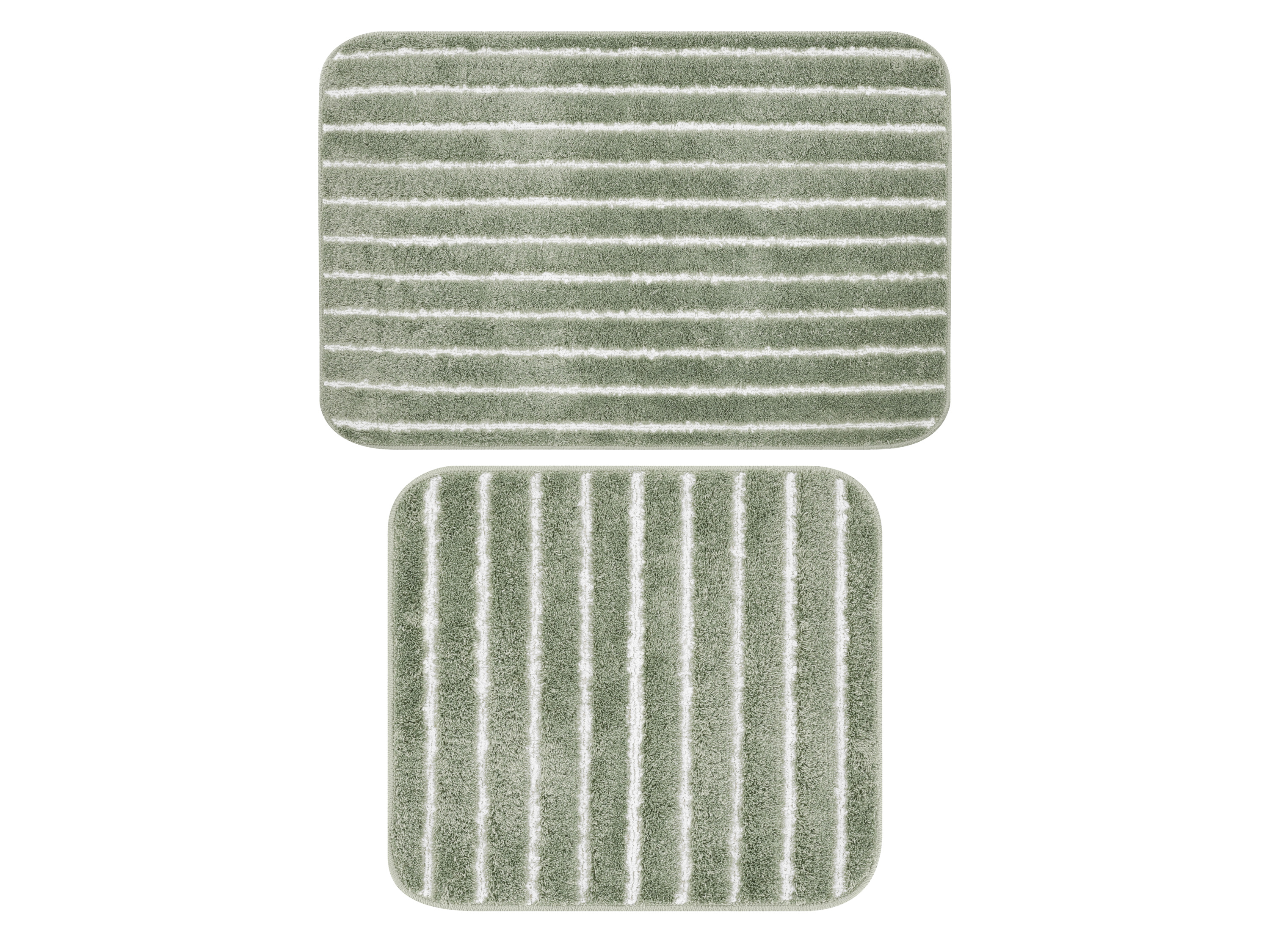 LIVARNO Badmat en toiletmat, 2-delig (Zonder uitsnede, groen)