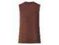 Mouwloze bruine top met hoge hals