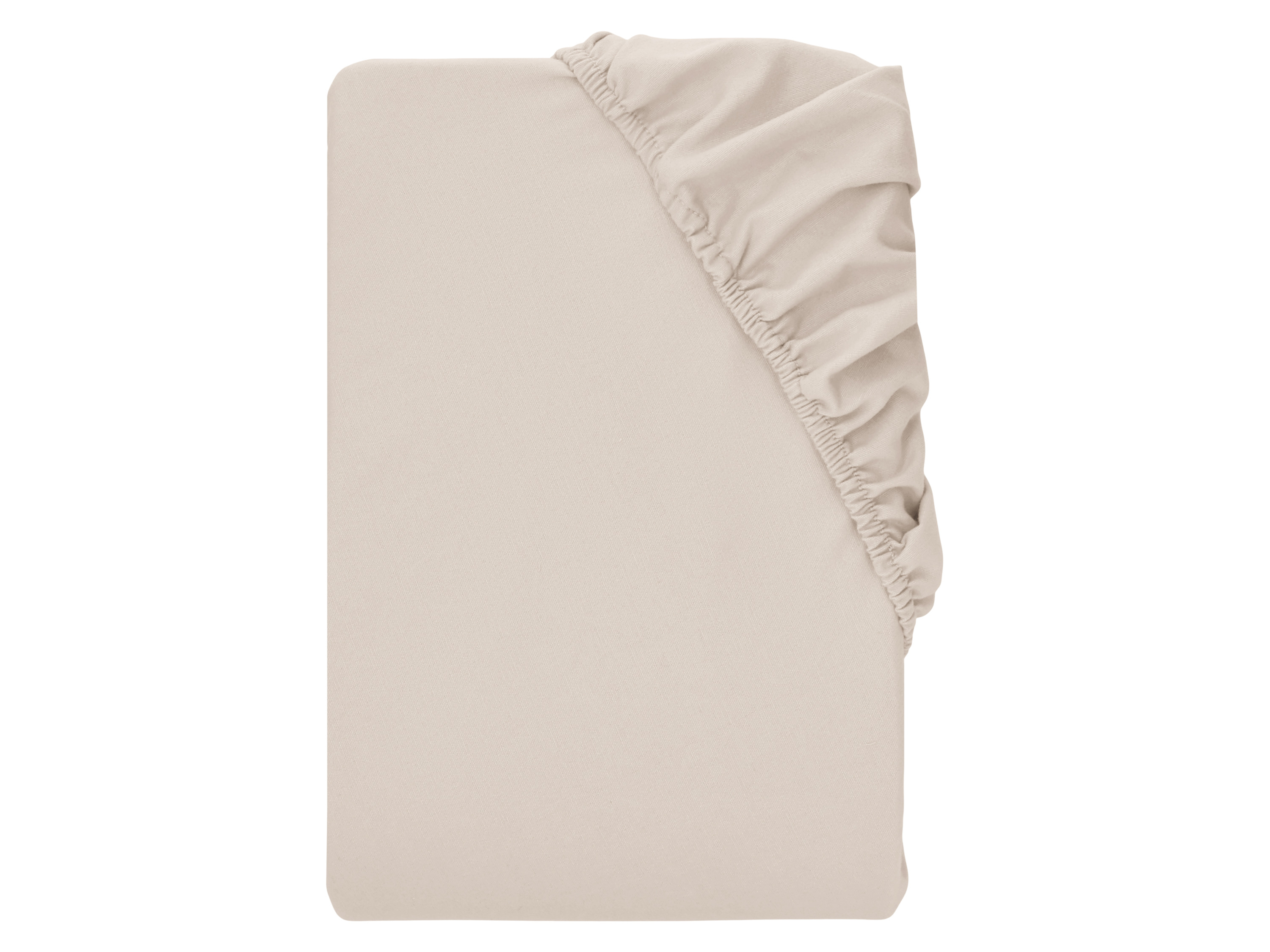 LIVARNO Flanellen hoeslaken, 140-160 x 200 cm (Beige)
