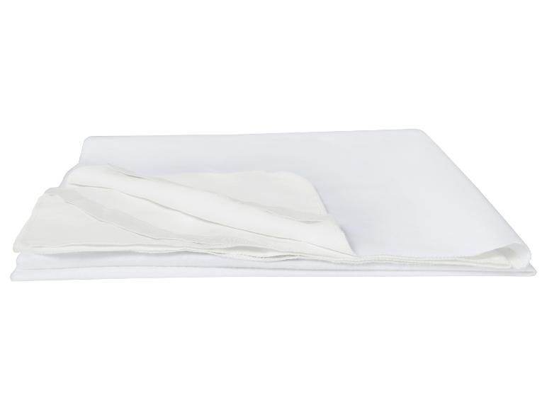 Witte matrasbeschermer met elastische banden