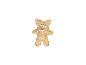 Kleine beige pluche beer van Bayer Design.