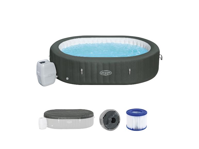 Lay-Z-Spa Mauritius opblaasbaar jacuzzi met accessoires: afdekking, filter en pomp.